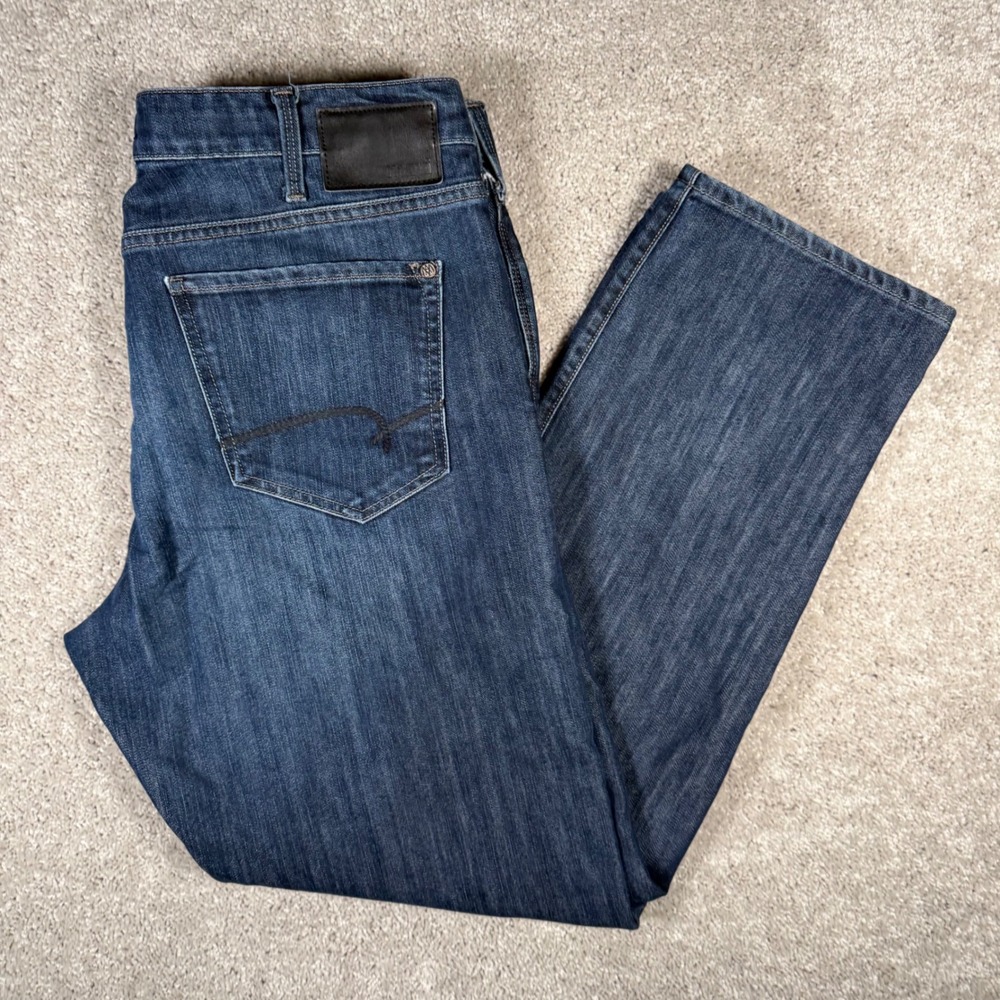 Mavi Jeans Matt Men's 38x32 Blue Relaxed Straight Leg Dark Wash Denim Jeans